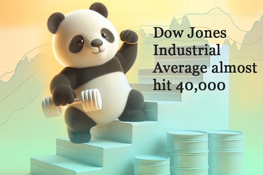 The Dow Jones Industrial Average almost hit 40,000
